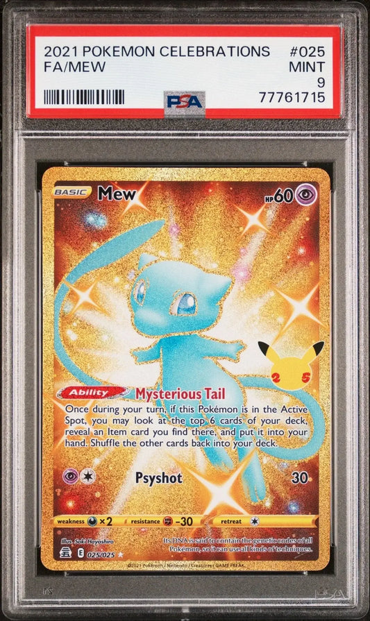 Mew 025 Pokemon 25th Celebrations PSA 9 - Mastercoins