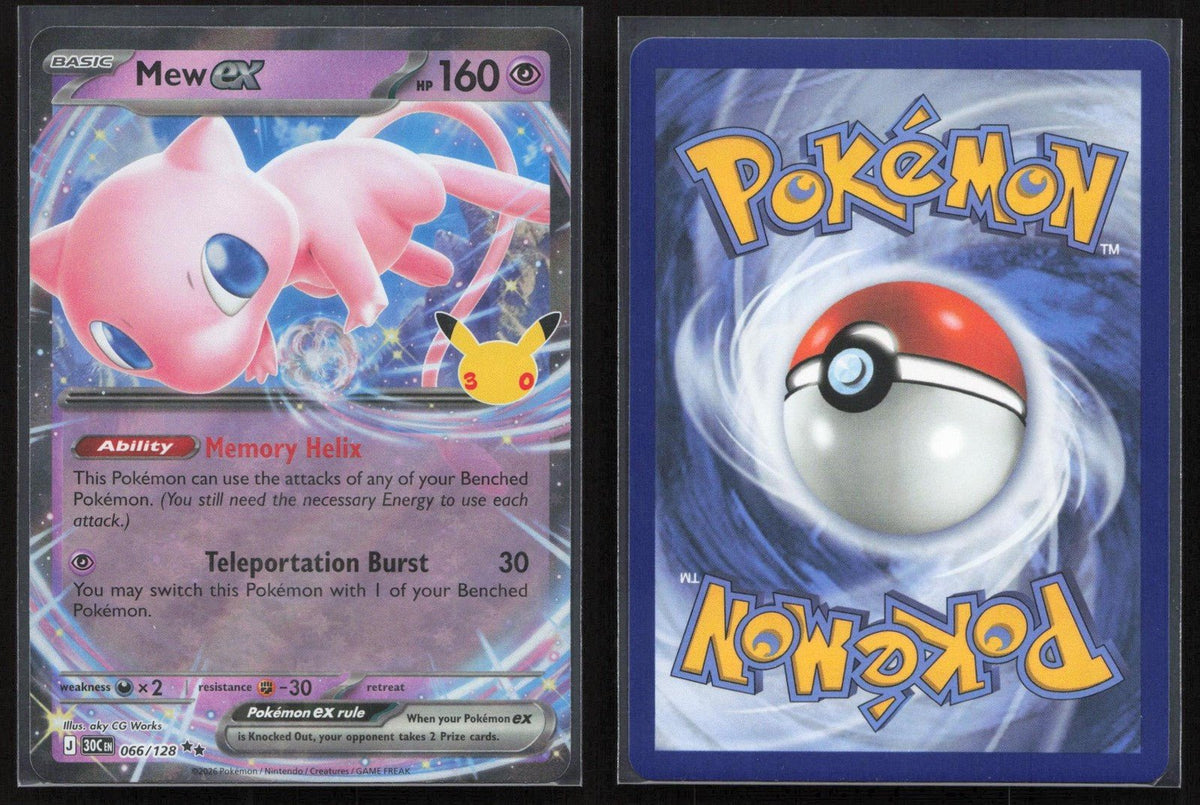 Mew ex 066/128 ME: 30th Celebration Double Rare NM - Mastercoins