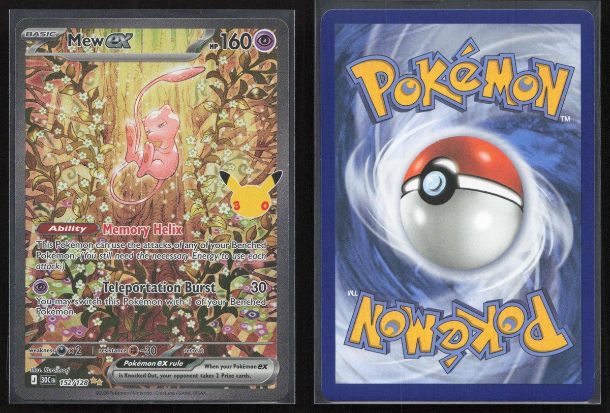 Mew ex 152/128 ME: 30th Celebration Special Illustration Rare NM - Mastercoins