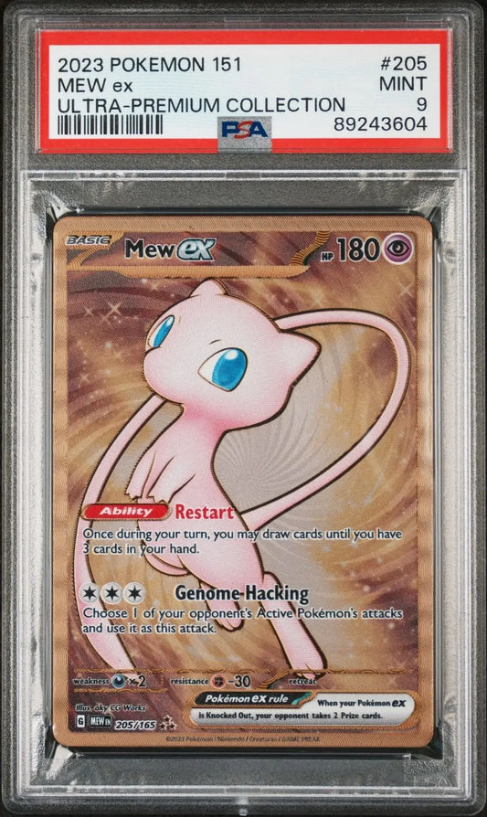 Mew ex 205 Metal Card UPC PSA 9 - Mastercoins
