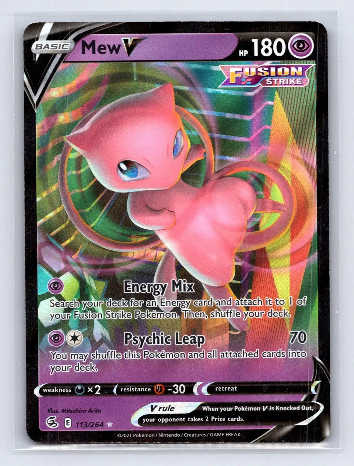 Mew V 113/264 Fusion Strike Pokemon NM - Mastercoins