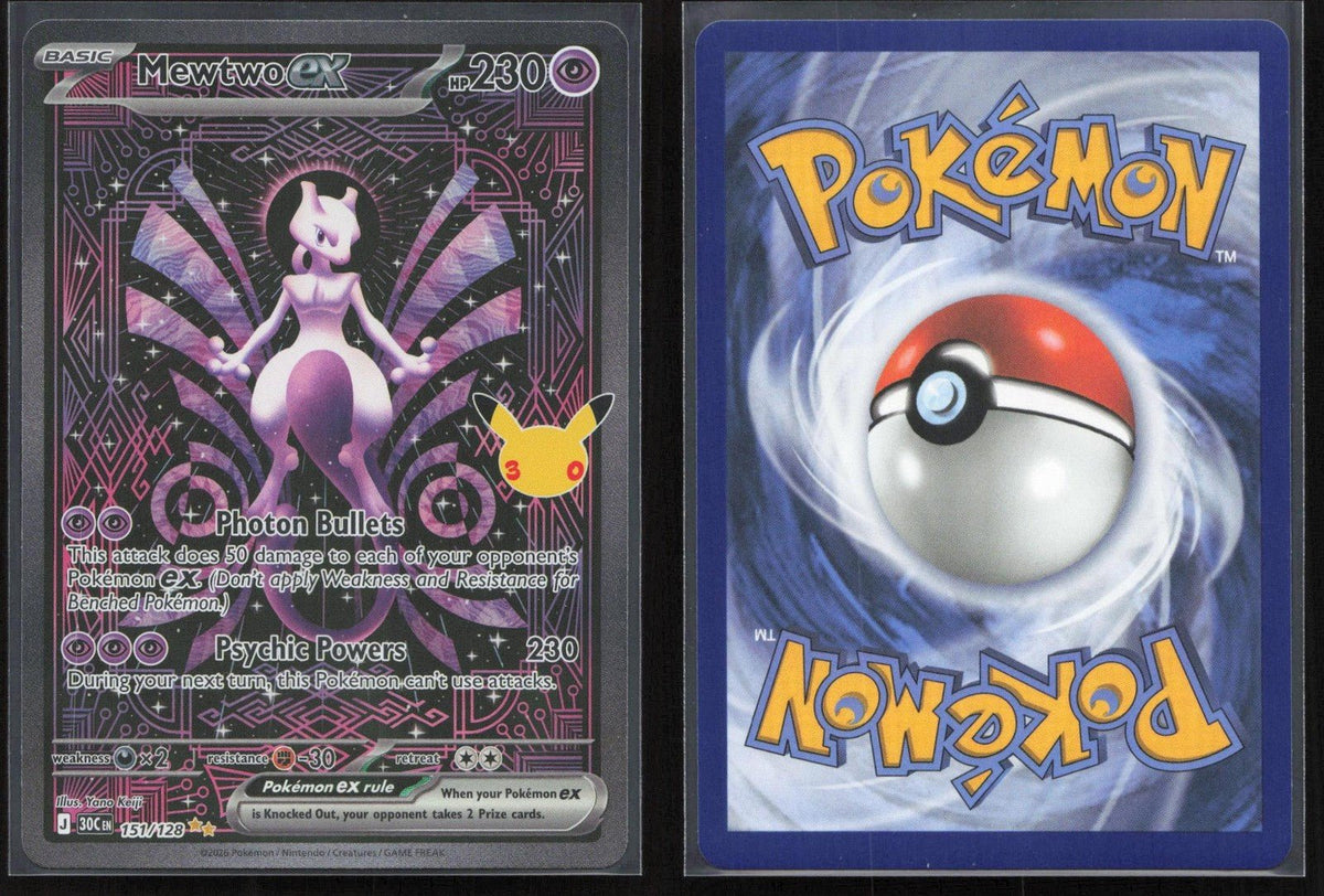 Mewtwo ex 151/128 ME: 30th Celebration Special Illustration Rare NM - Mastercoins