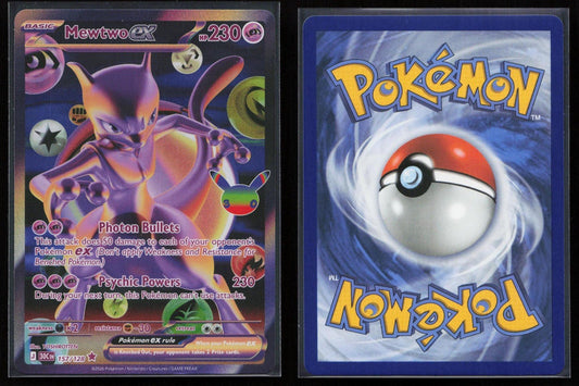 Mewtwo ex 157/128 ME: 30th Celebration Futuristic Rare NM - Mastercoins