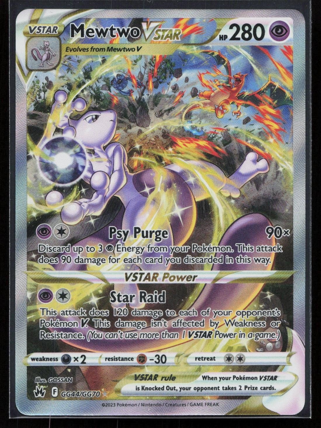Mewtwo VSTAR GG44/GG70 Crown Zenith Galarian Gallery VSTAR Rare NM - Mastercoins
