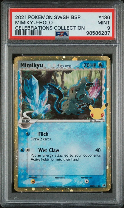 ️‍? Mimikyu 136 25th Celebration Anniversary PSA 9 - Mastercoins
