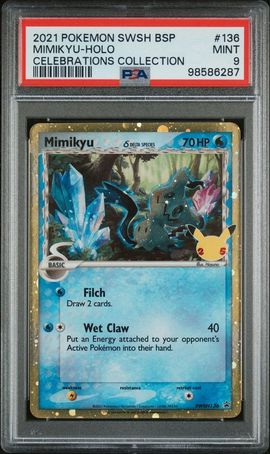 ️‍? Mimikyu 136 25th Celebration Anniversary PSA 9 - Mastercoins