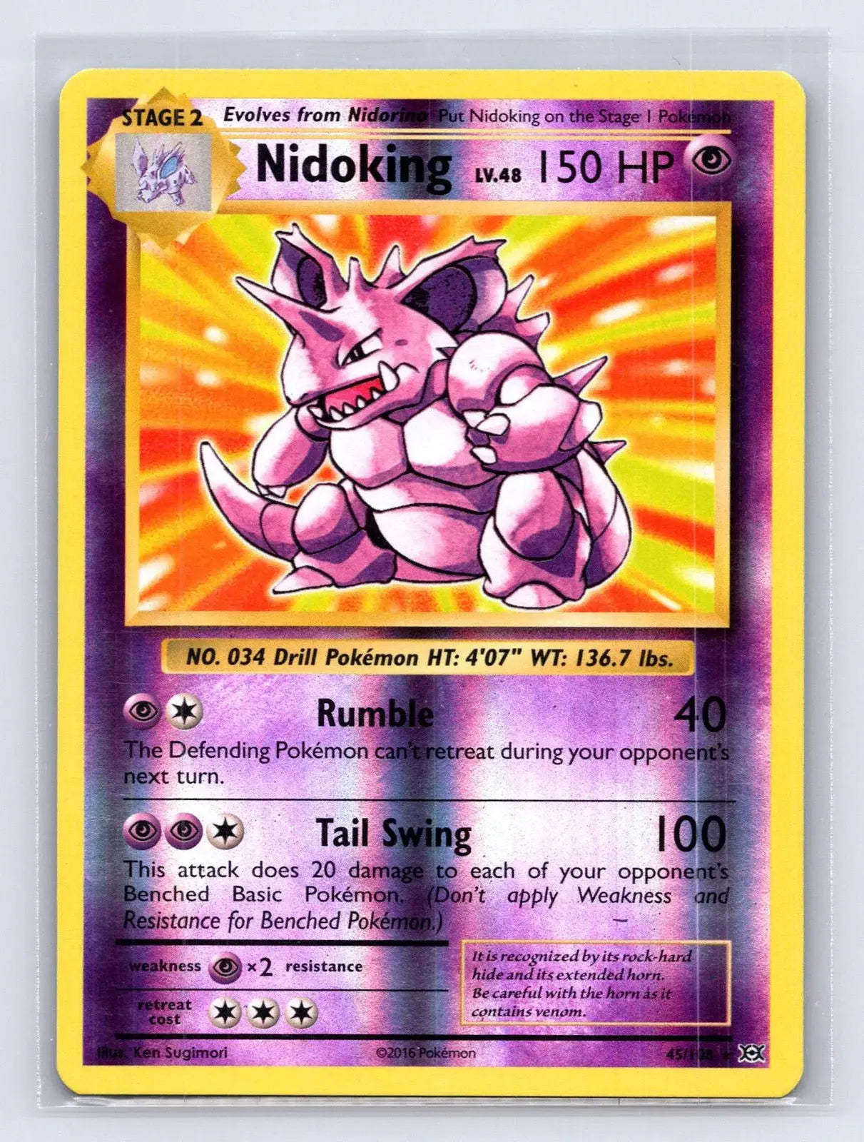 Nidoking 45/108 Rev Holo Evolutions Pokemon NM - Mastercoins