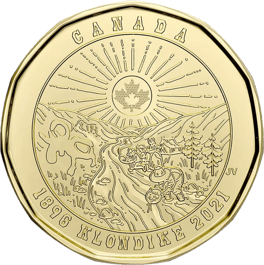 (Non - Coloured) 2021 Canadian $1 Klondike Gold Rush 125th Anniv - UNC ex Mint Roll - Mastercoins