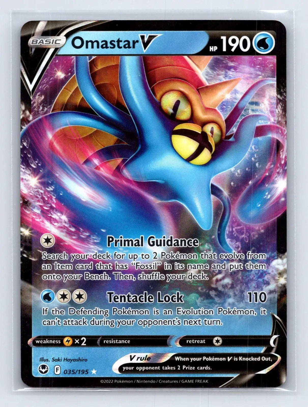 Omastar V 035/195 Silver Tempest Pokemon NM - Mastercoins