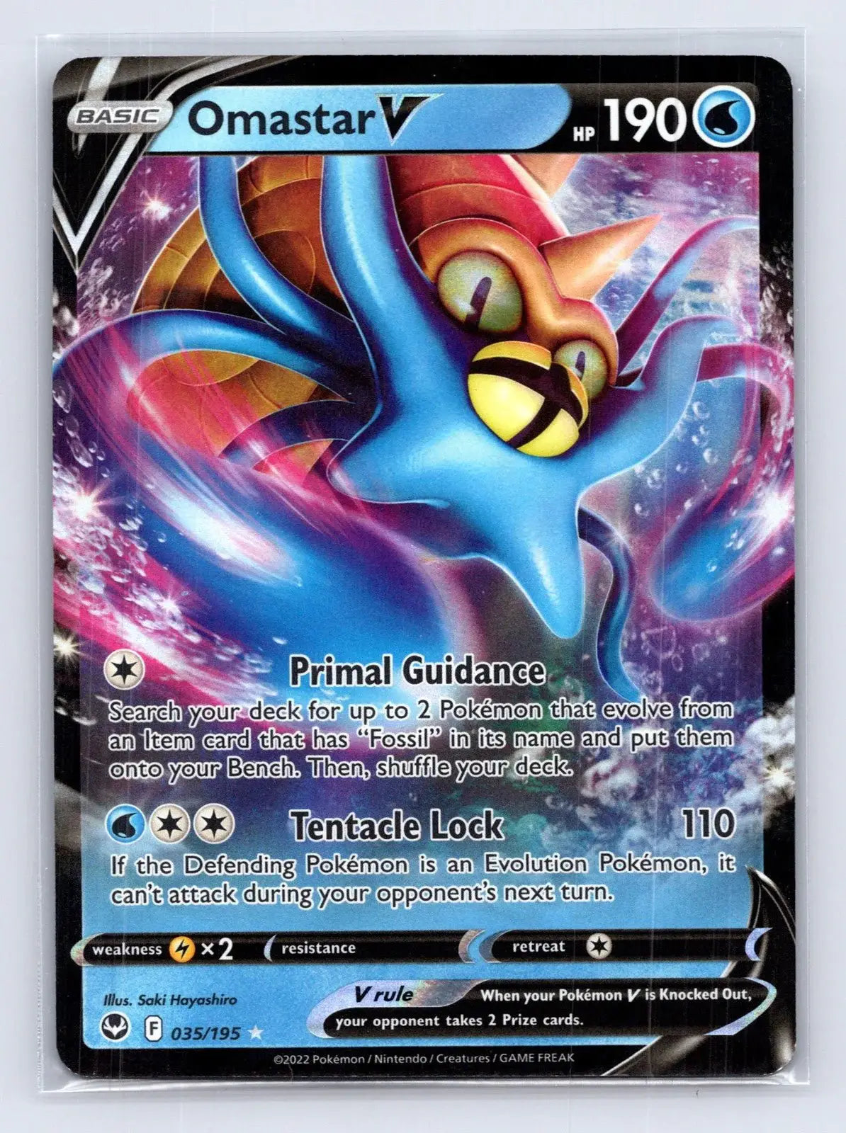 Omastar V 035/195 Silver Tempest Pokemon NM - Mastercoins