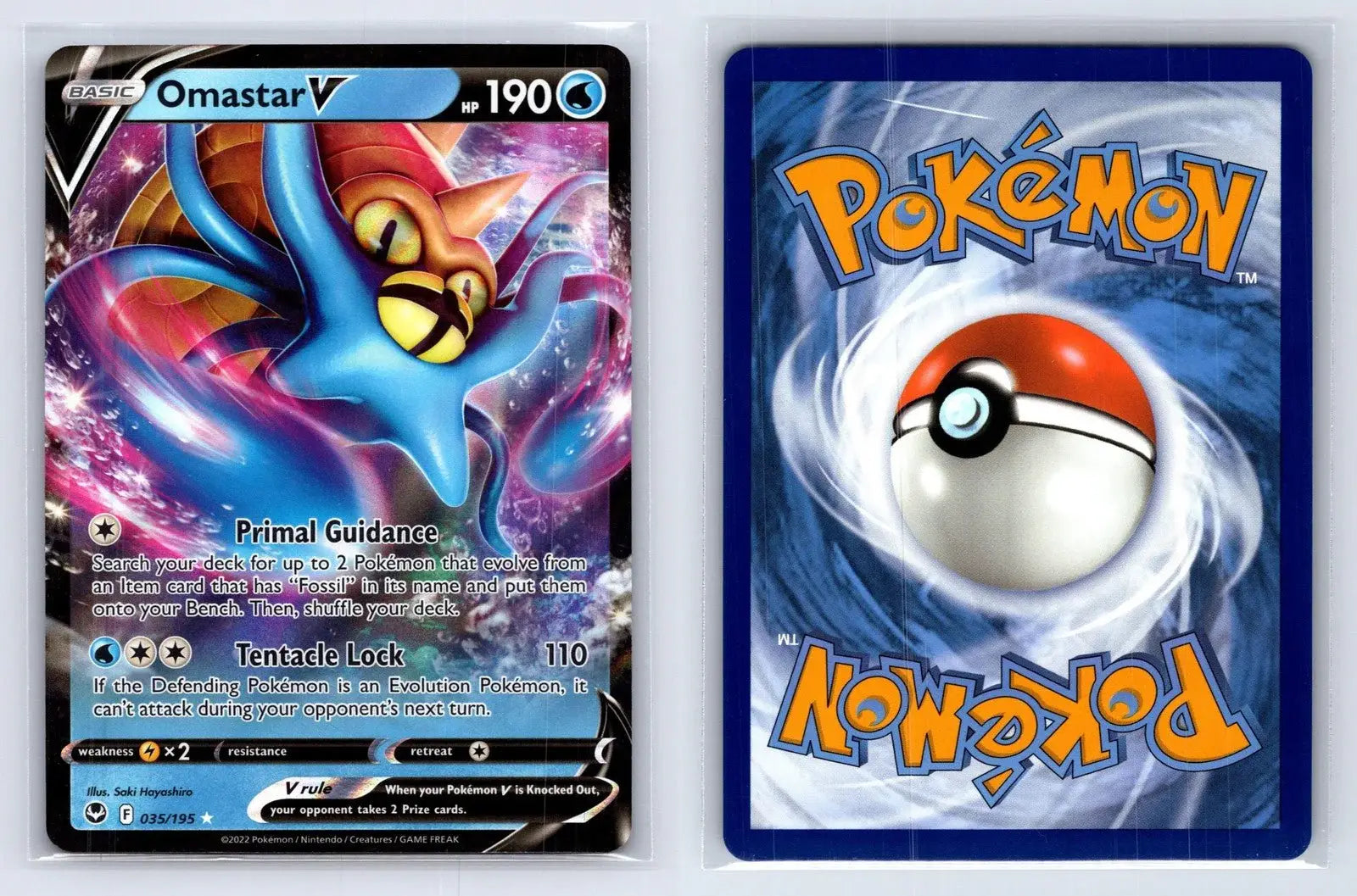 Omastar V 035/195 Silver Tempest Pokemon NM - Mastercoins