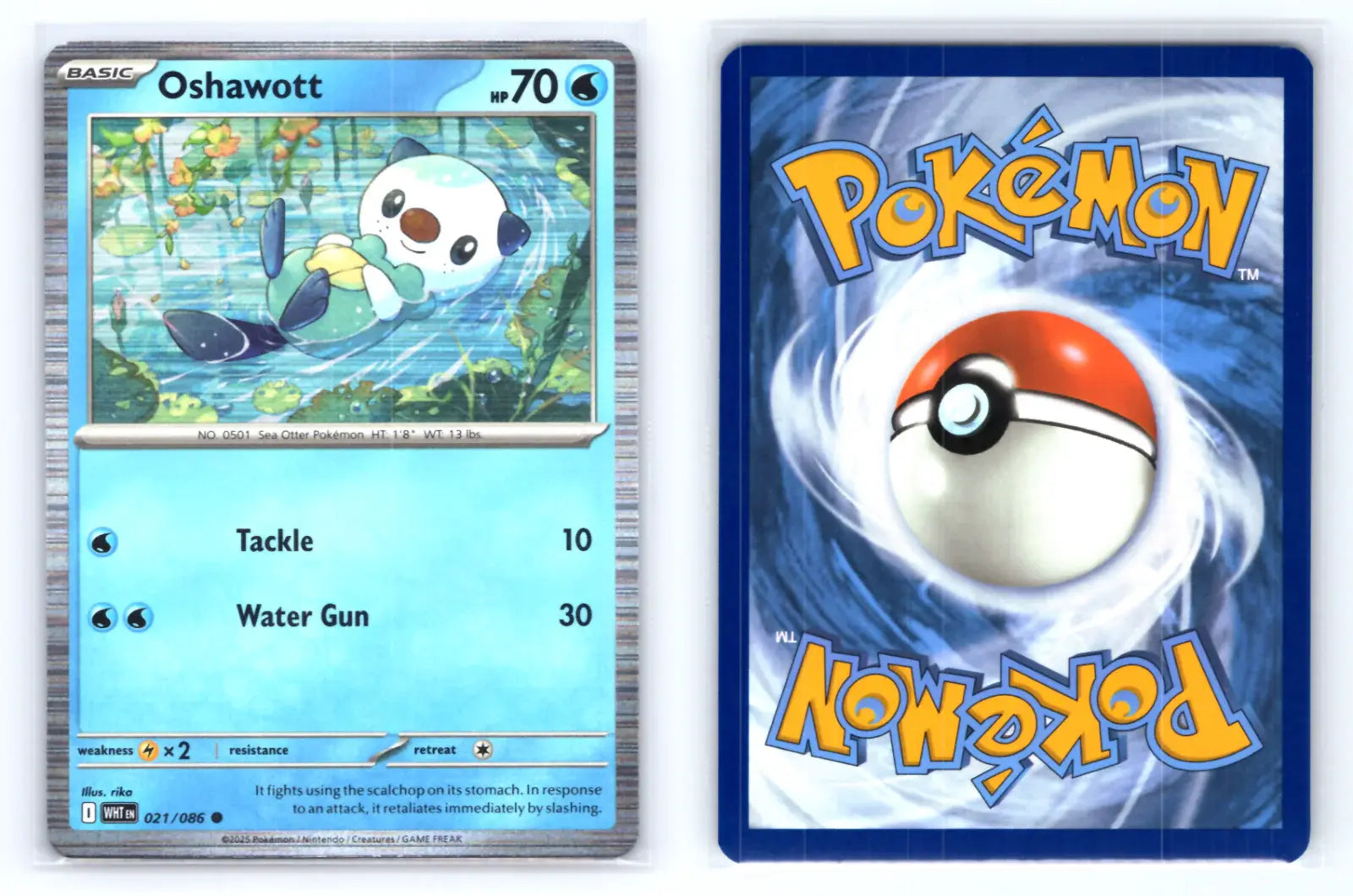 Oshawott 021/086 Black Bolt and White Flare Holo Promo - Mastercoins