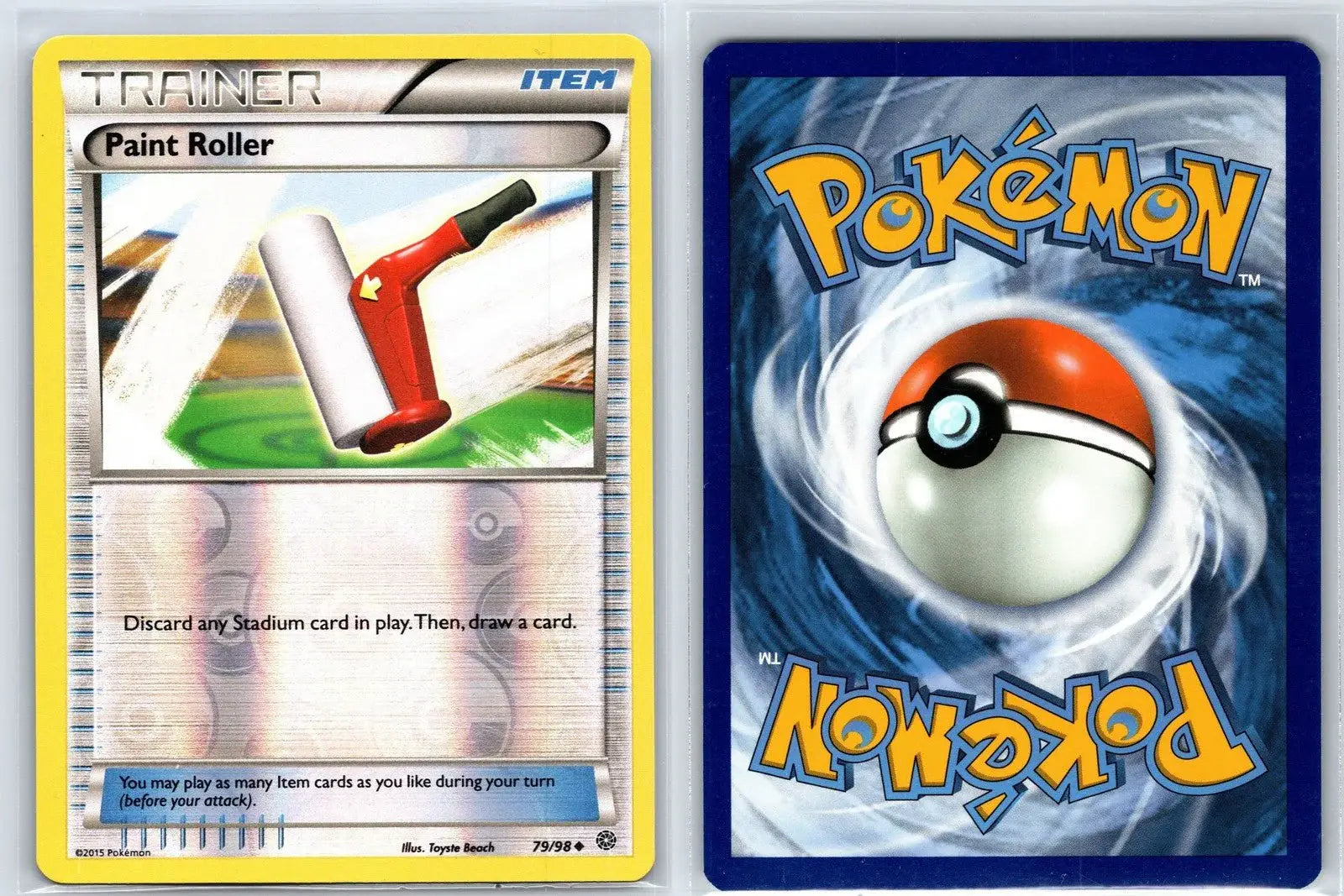 Paint Roller 79/98 Reverse Holo Ancient Origins Pokemon NM - Mastercoins