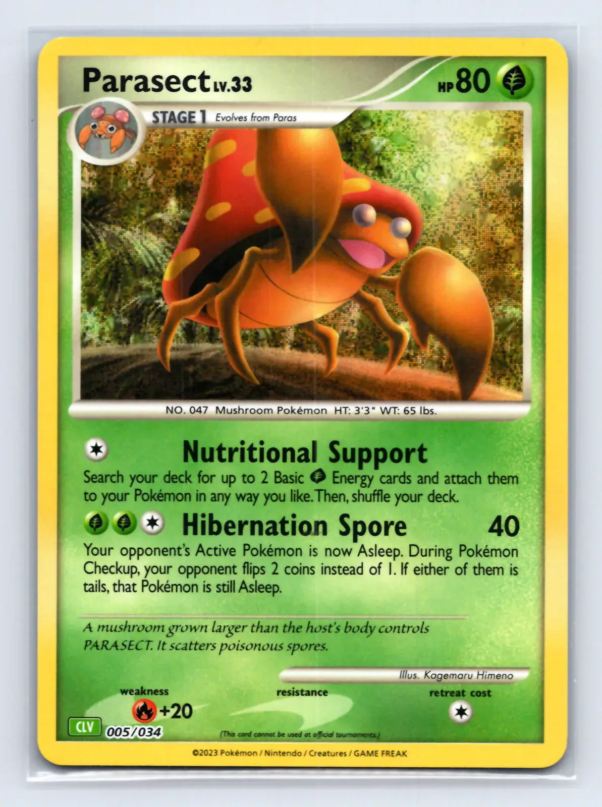Parasect 005/034 TCG Classic Venusaur Pokemon Near Mint - Mastercoins
