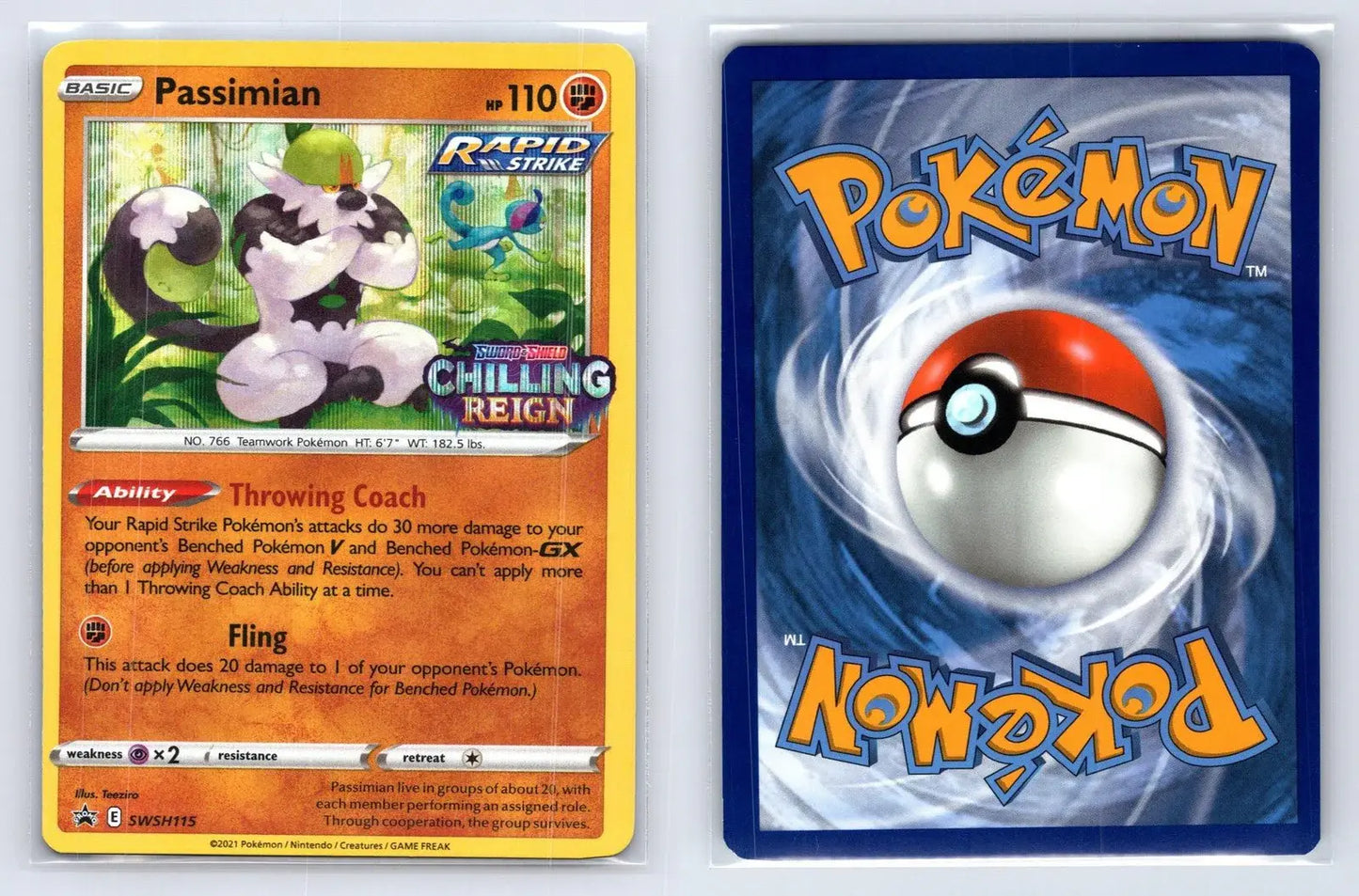 Passimian SWSH115 SWSH Black Star Pokemon NM - Mastercoins