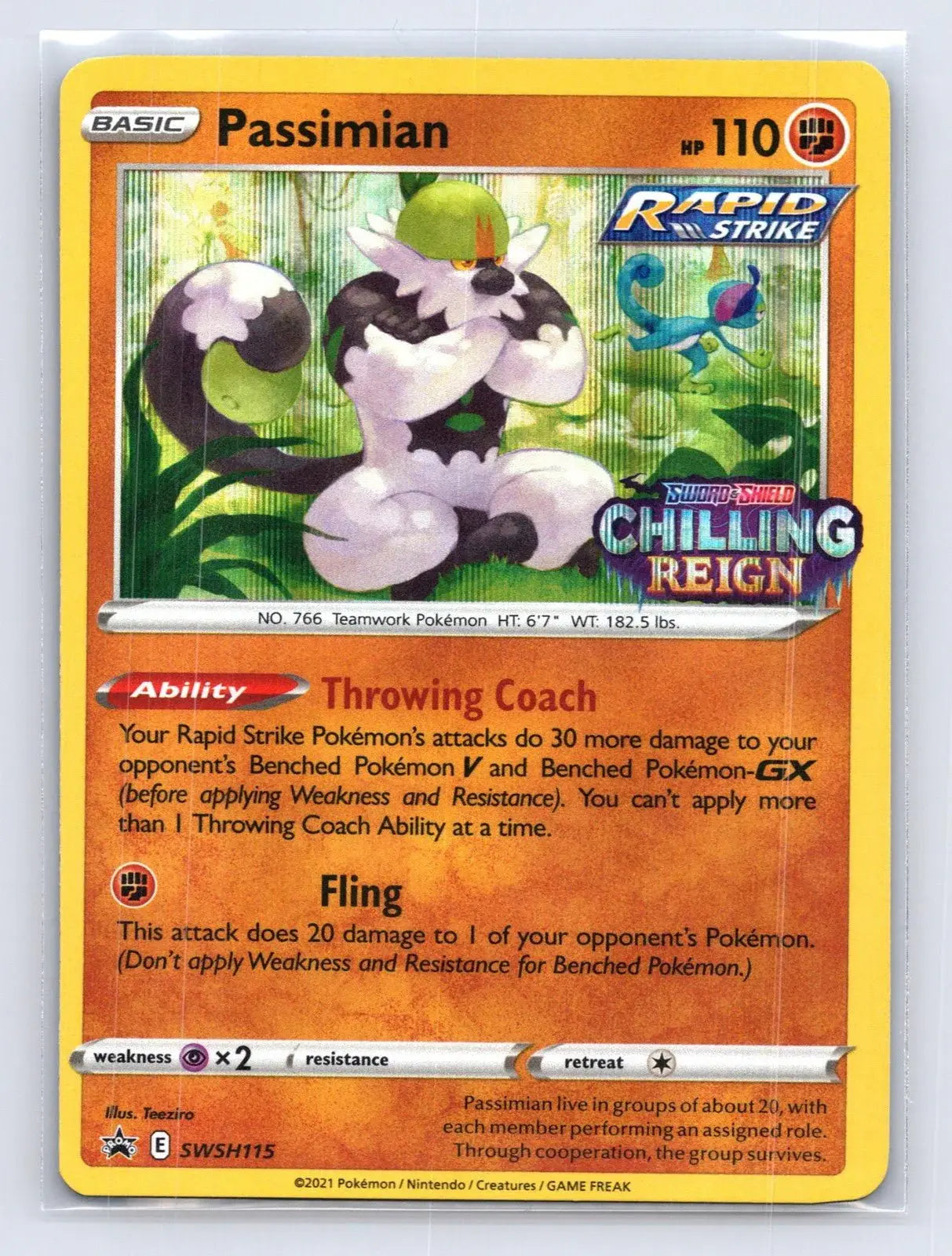 Passimian SWSH115 SWSH Black Star Pokemon NM - Mastercoins