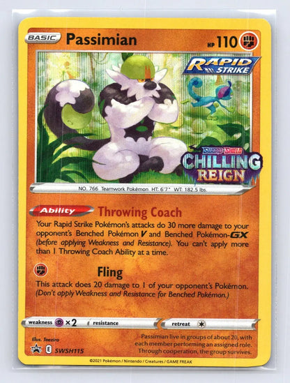 Passimian SWSH115 SWSH Black Star Pokemon NM - Mastercoins