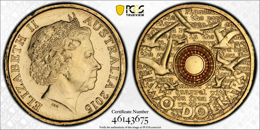 PCGS Genuine Wrap Machine DMG 2015 $2 Remembrance Day - Mastercoins