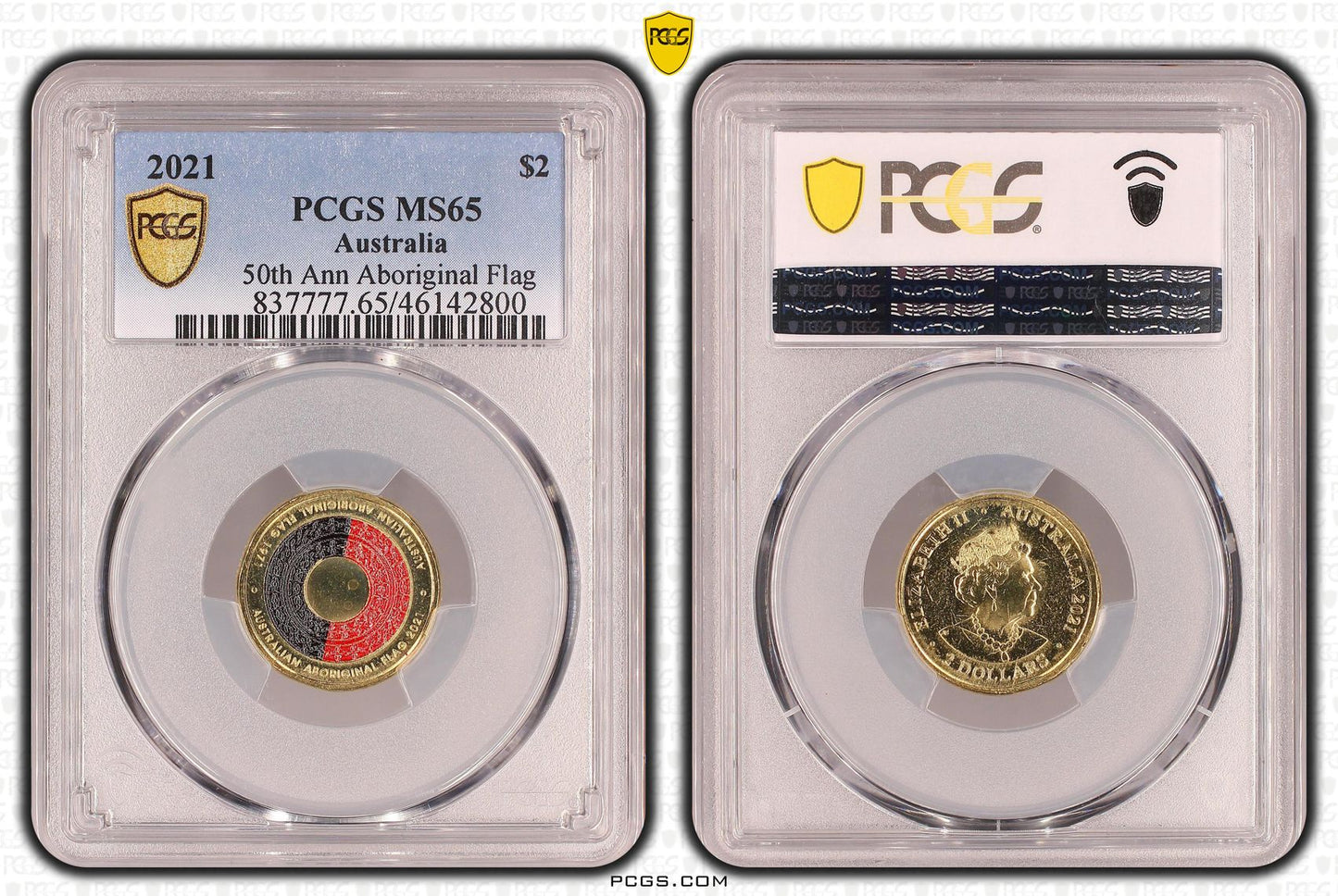 PCGS MS65 2021 $2 50th Ann Aboriginal Flag - Mastercoins