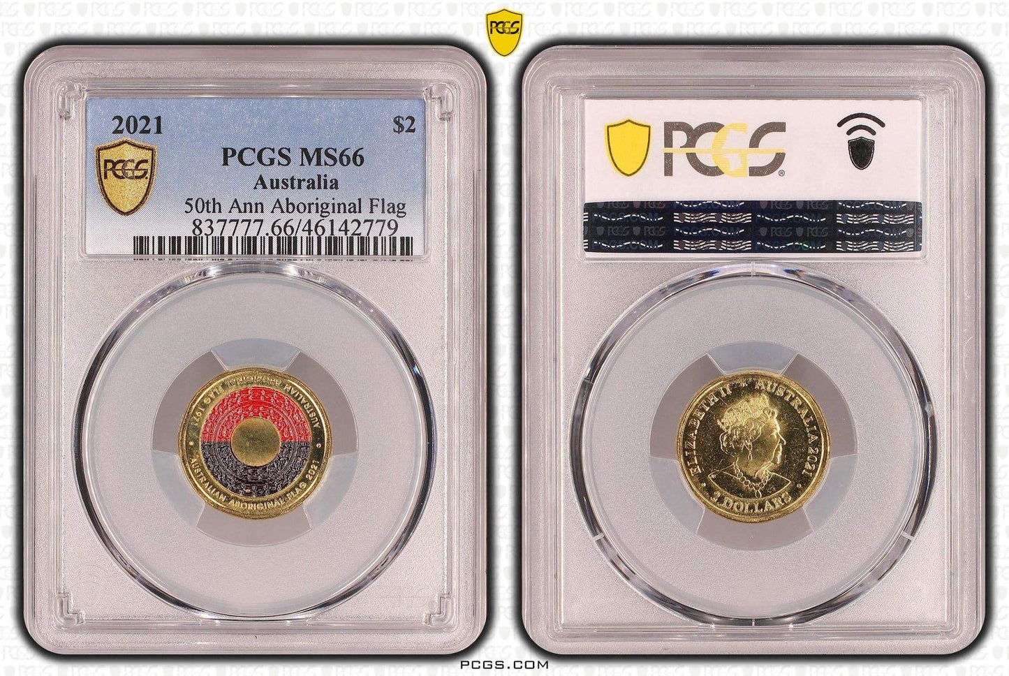 PCGS MS66 2021 $2 50th Ann Aboriginal Flag - Mastercoins