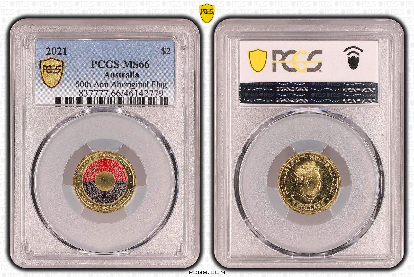 PCGS MS66 2021 $2 50th Ann Aboriginal Flag - Mastercoins