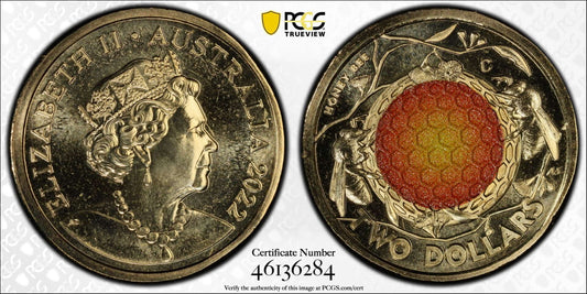 PCGS MS67 2022 $2 C Mint Honey Bee - Mastercoins