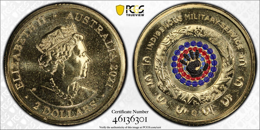 PCGS MS68 2021 $2 C Mint Indigenous Military Service - Mastercoins