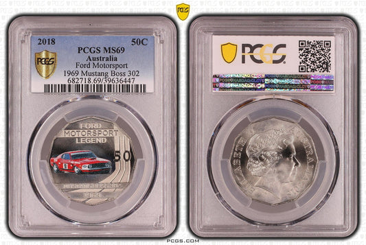PCGS MS69 2018 50C 1969 Mustang Boss 302 - Mastercoins