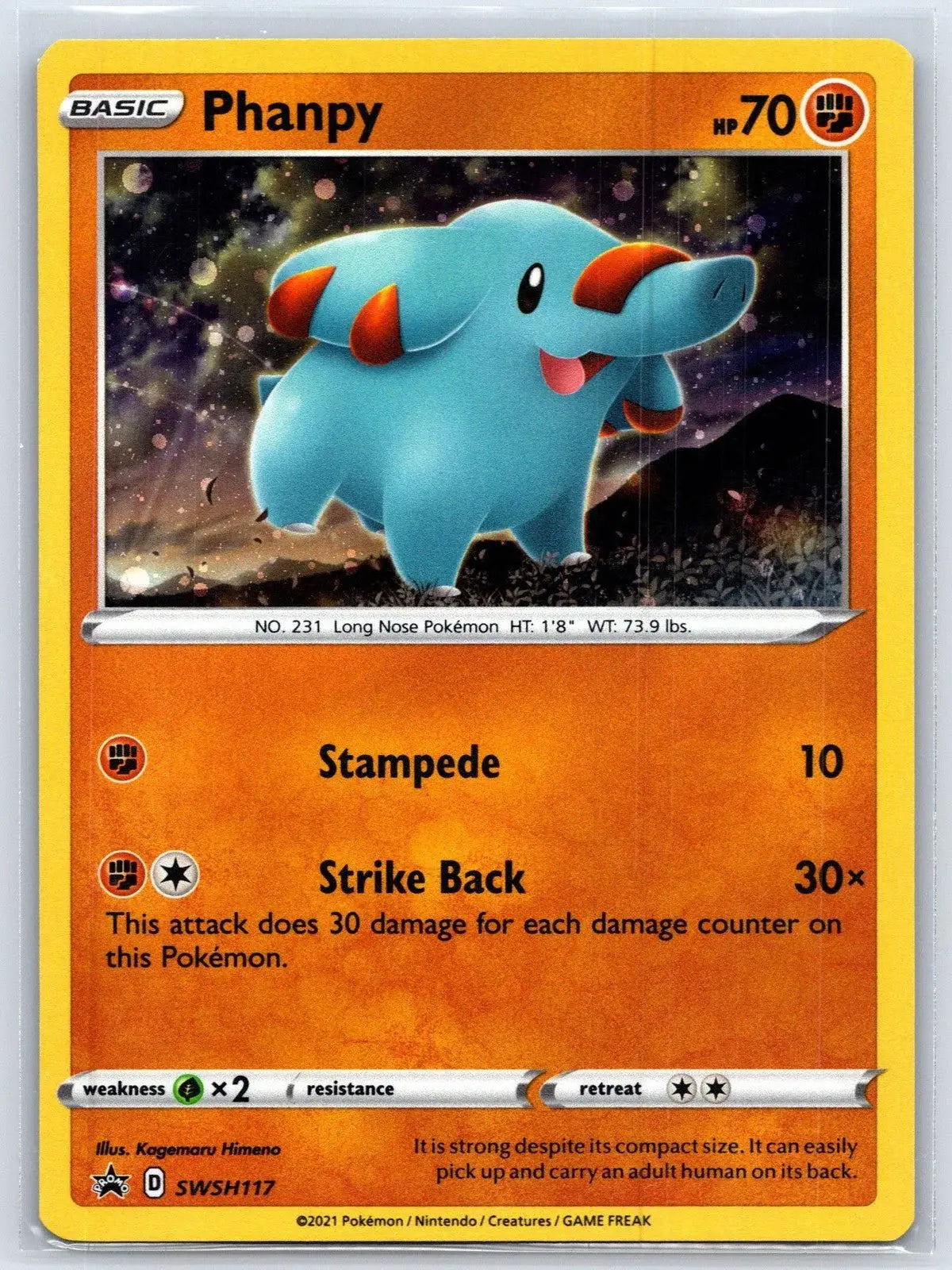 Phanpy SWSH117 SWSH Black Star Pokemon NM - Mastercoins