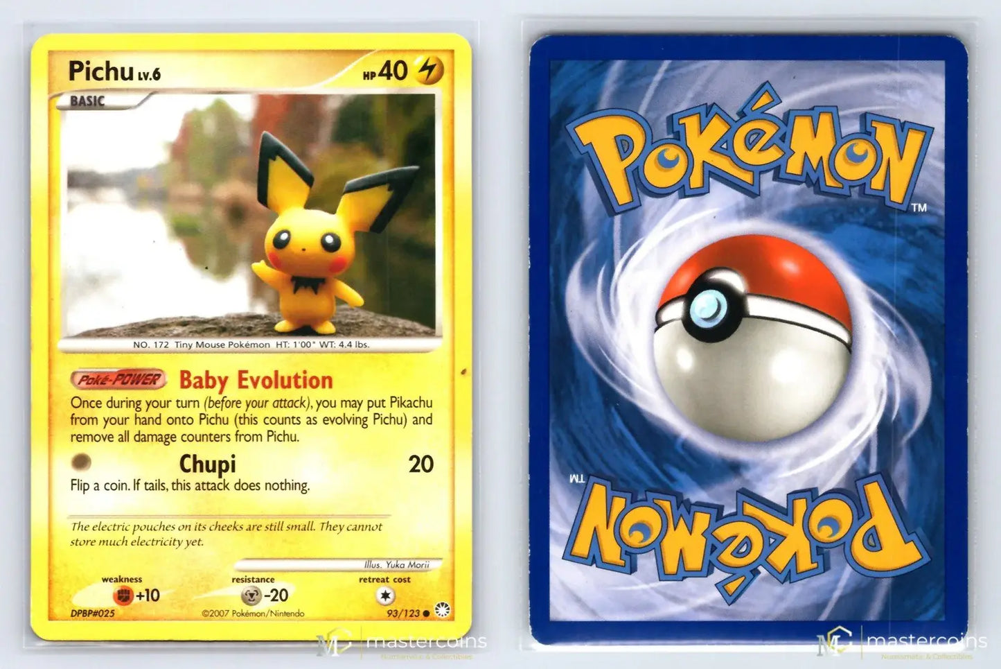 Pichu 93/123 Mysterious Treasures Pokemon MP - Mastercoins