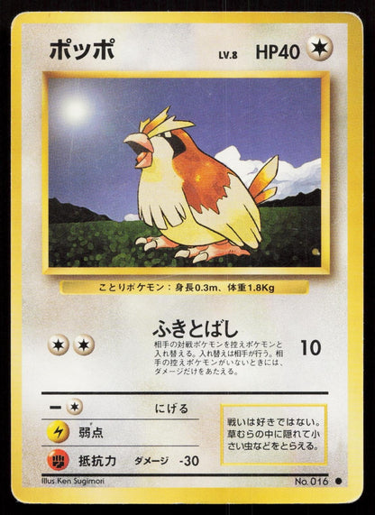 Pidgey No. 016 Base Set Japanese MP - Mastercoins