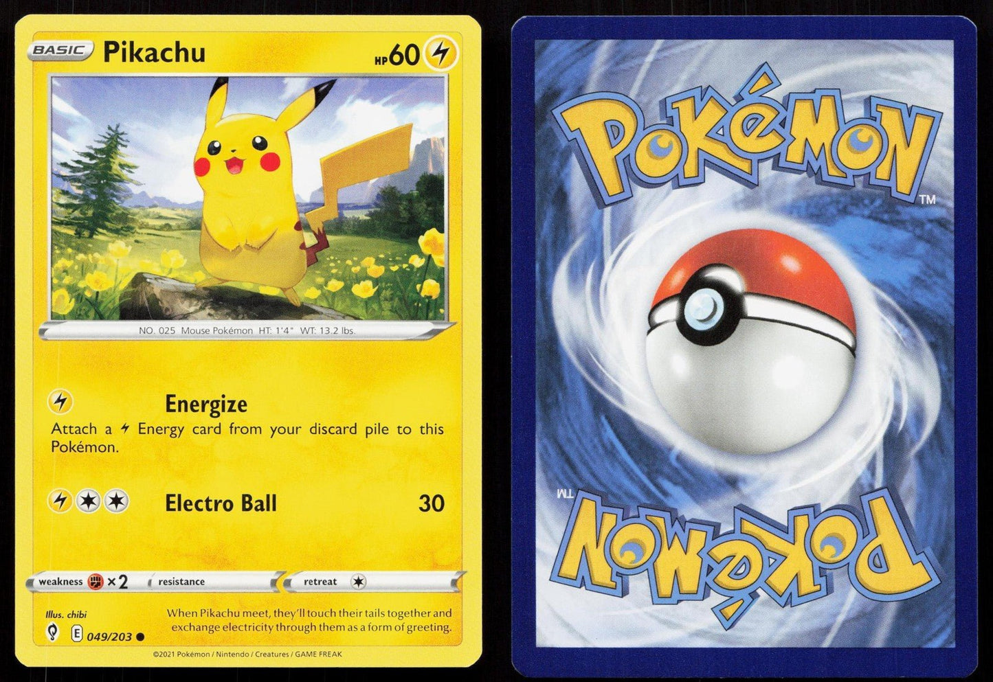 PIKACHU 049/203 EVOLVING SKIES NM - Mastercoins