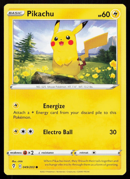 PIKACHU 049/203 EVOLVING SKIES NM - Mastercoins