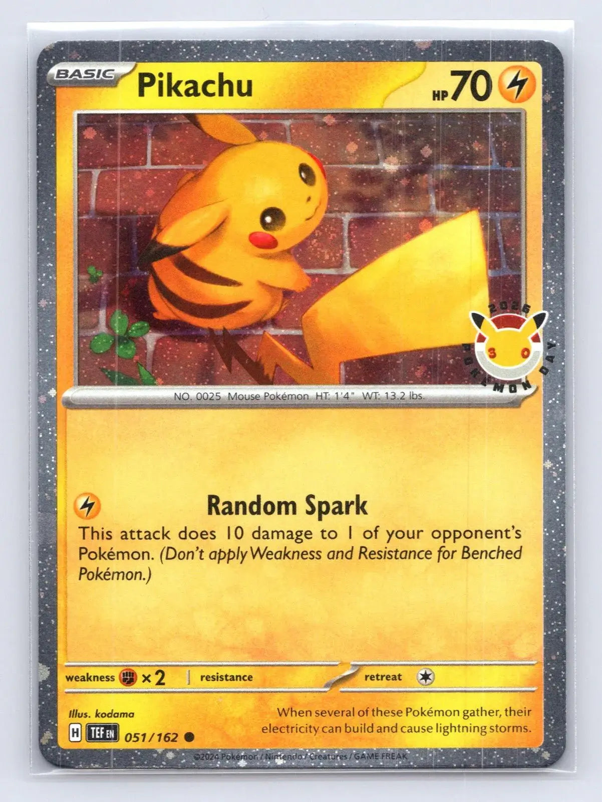 Pikachu 051/162 Stamped Pokemon Day 2026 Pokemon NM - Mastercoins