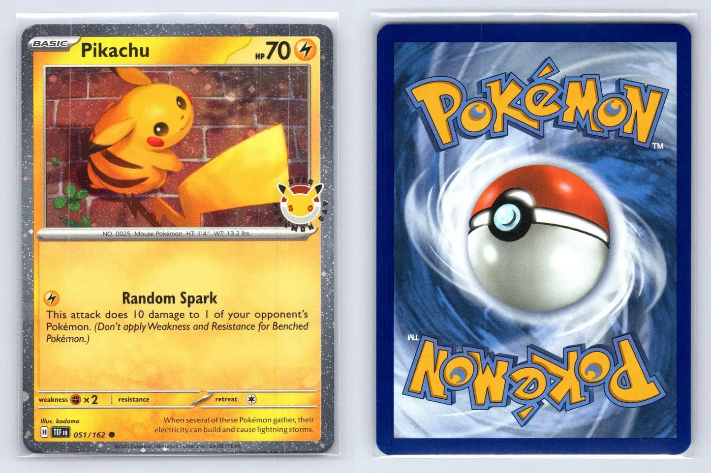 Pikachu 051/162 Stamped Pokemon Day 2026 Pokemon NM - Mastercoins