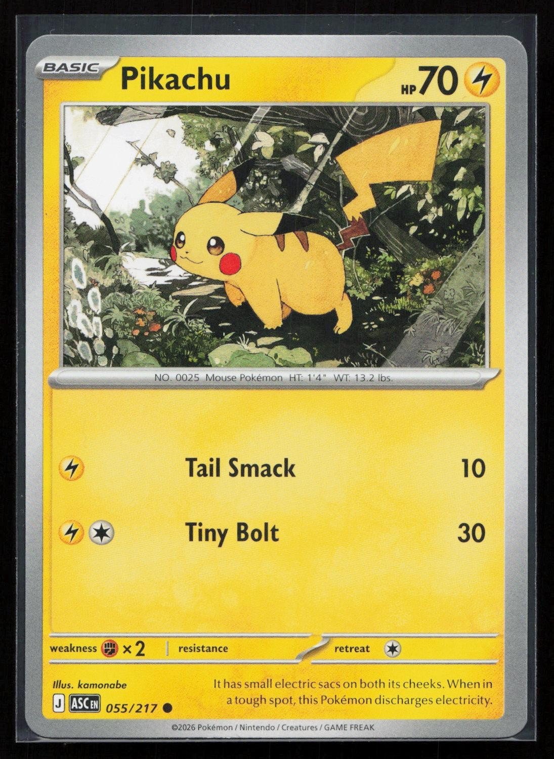 Pikachu 055/217 Ascended Heroes Common NM - Mastercoins
