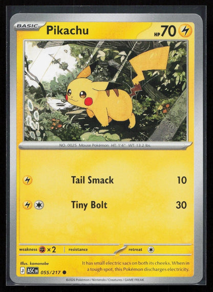 Pikachu 055/217 Ascended Heroes Common NM - Mastercoins