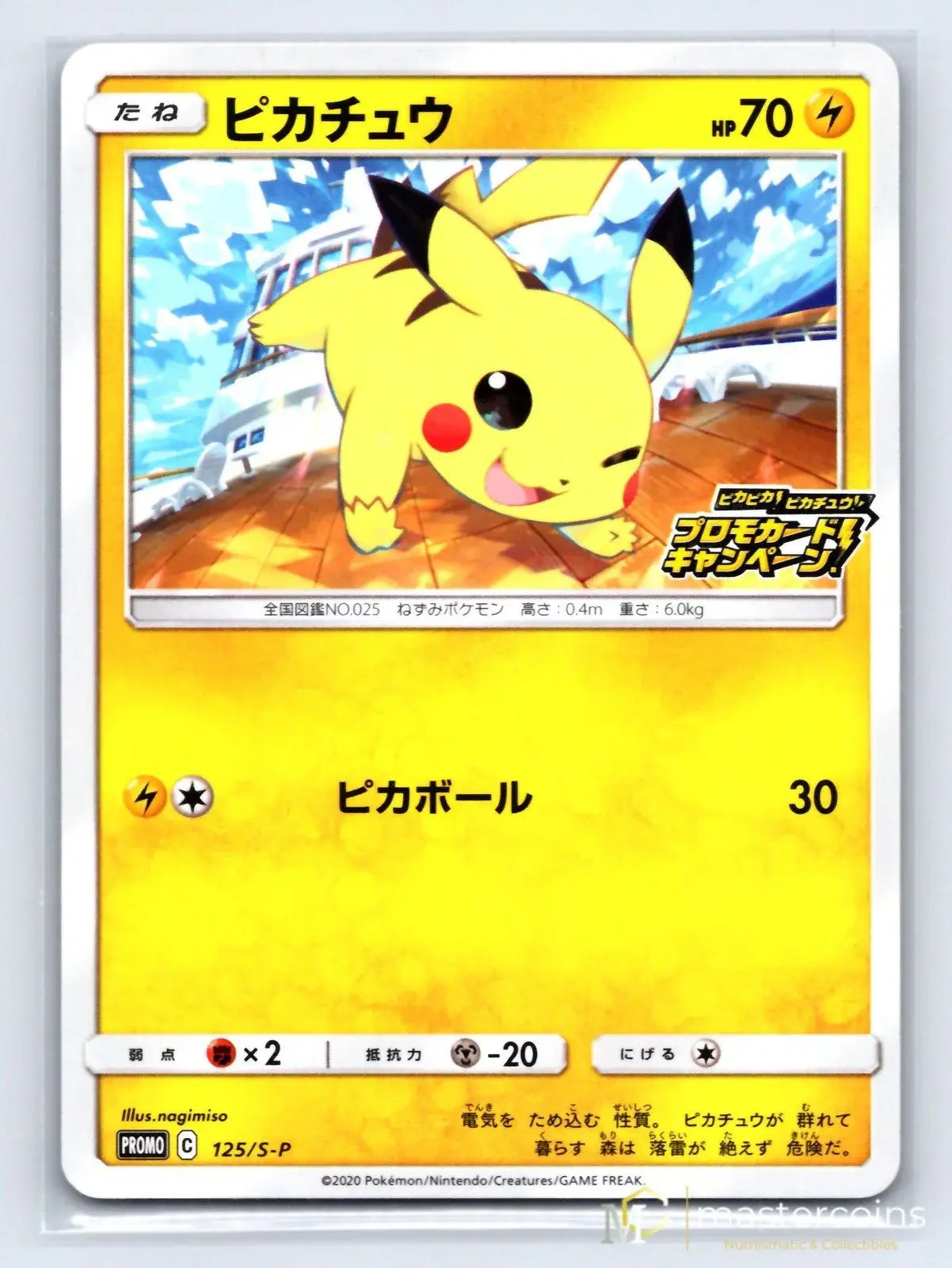 Pikachu 125/S - P Sword & Shield Promos Pokemon Japanese NM - Mastercoins