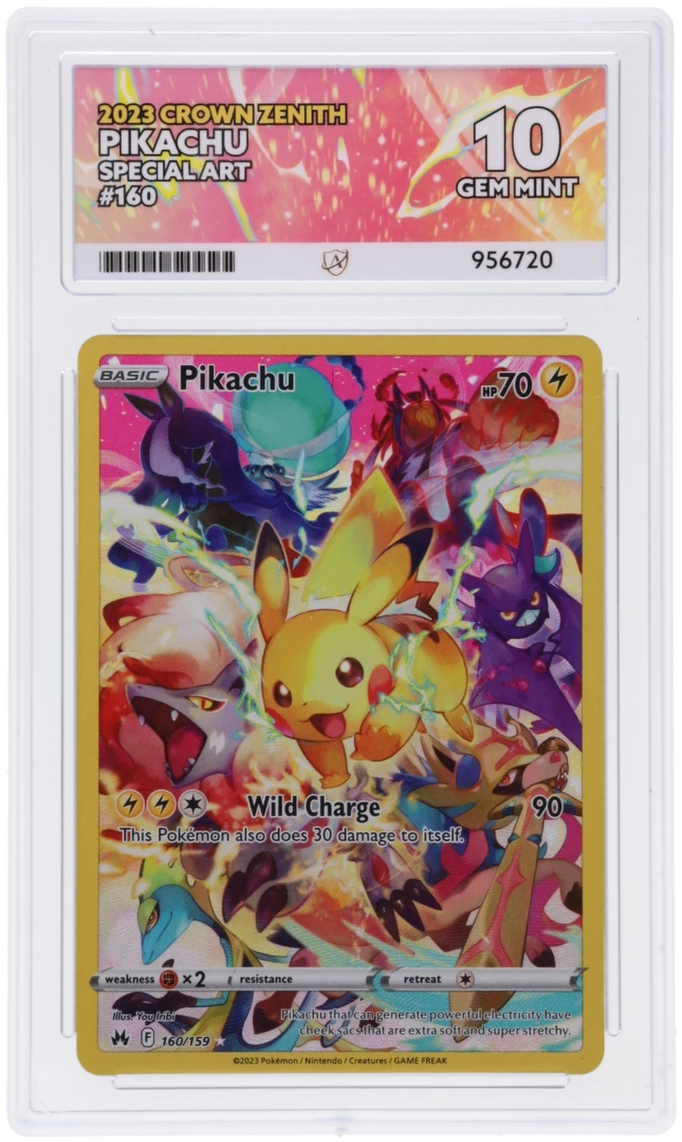 🎰👀 PIKACHU 160/159 CROWN ZENITH ACE 10 - Mastercoins