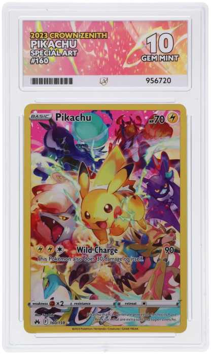 🎰👀 PIKACHU 160/159 CROWN ZENITH ACE 10 - Mastercoins