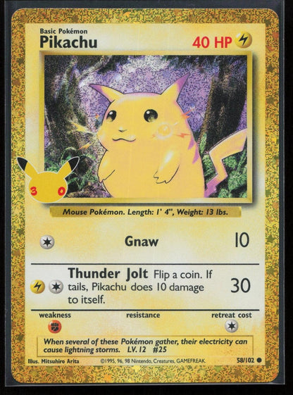 Pikachu 58/102 ME: 30th Celebration Classic Collection Classic Collection NM - Mastercoins