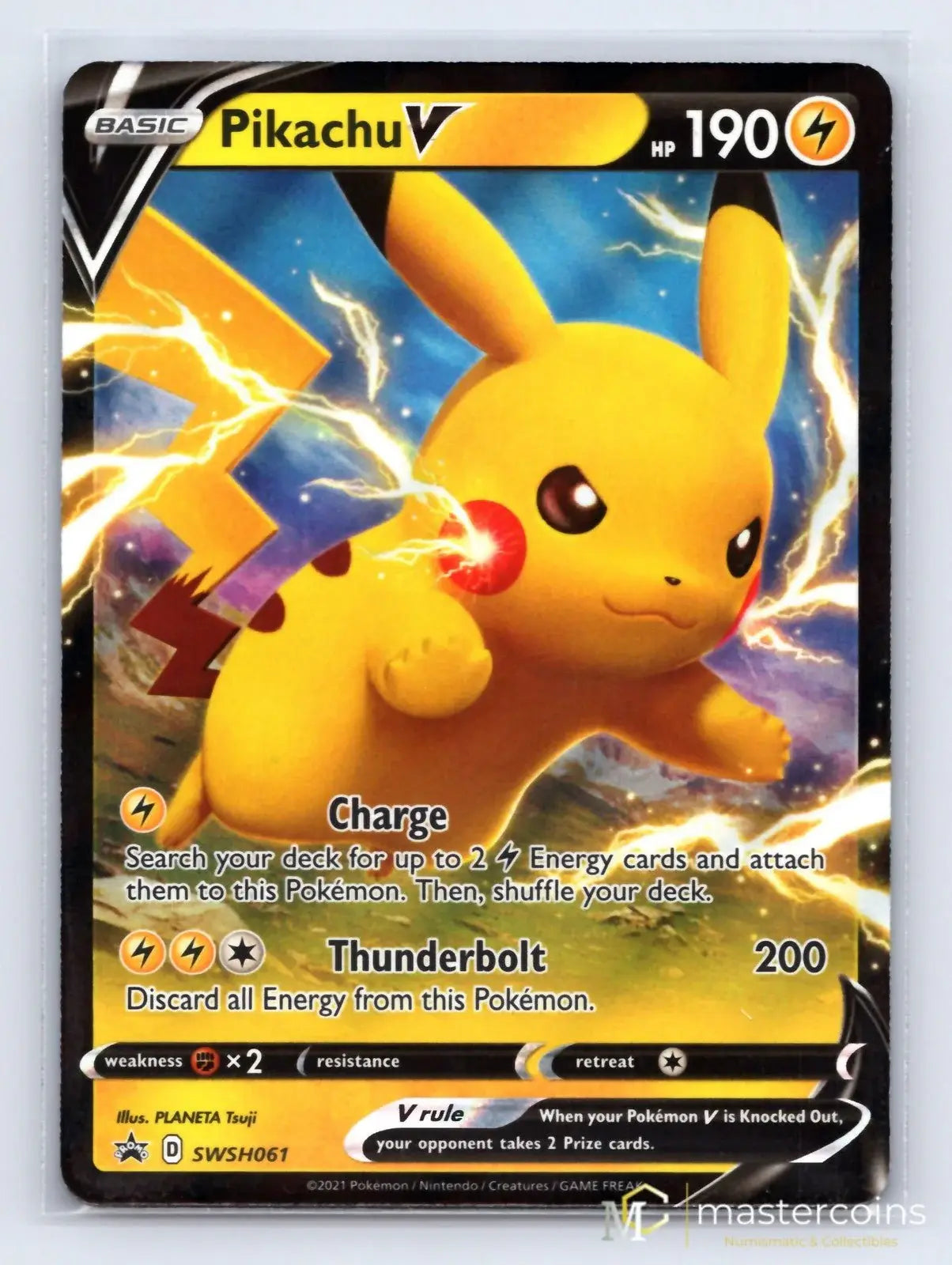 Pikachu V SWSH061 SWSH Black Star Pokemon NM