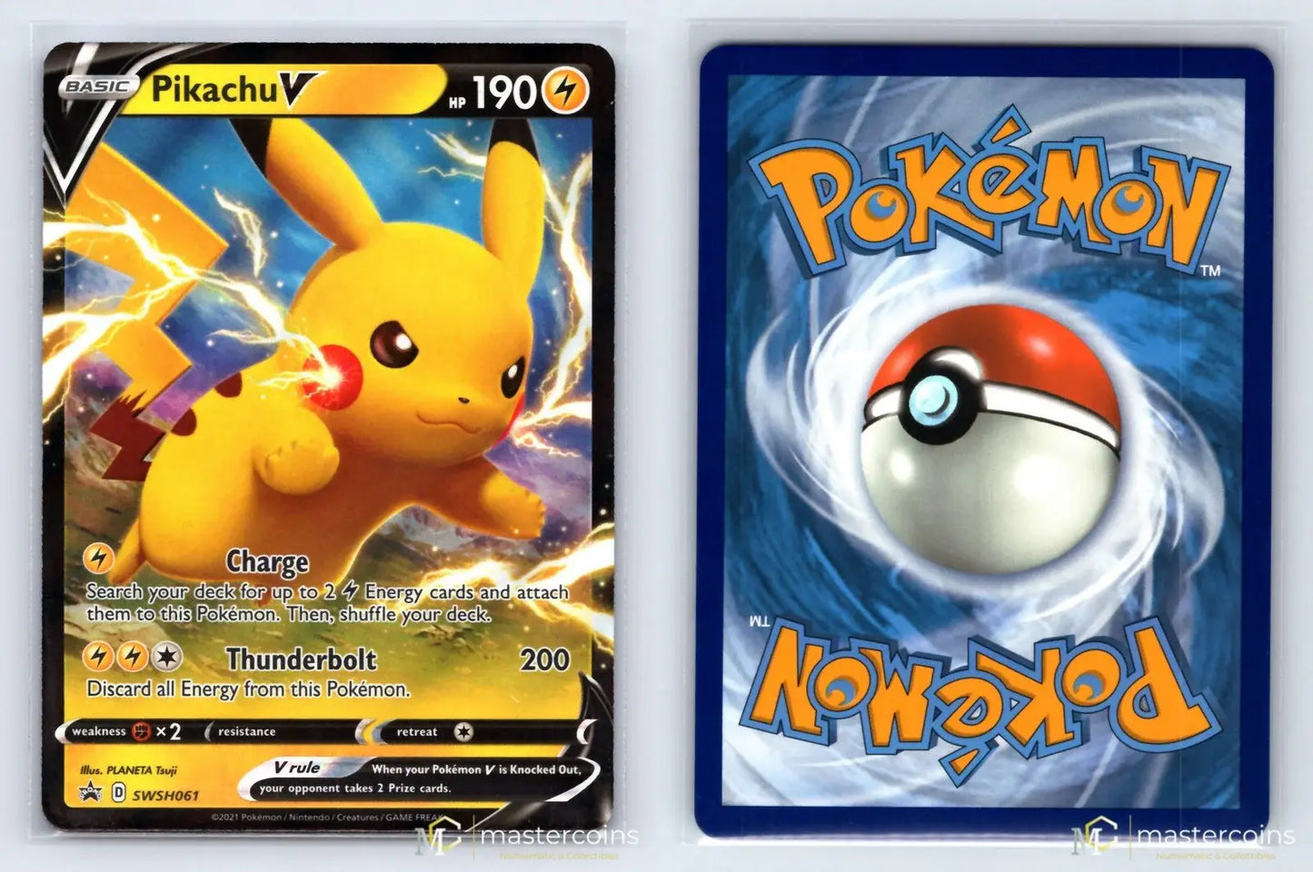 Pikachu V SWSH061 SWSH Black Star Pokemon NM - Mastercoins