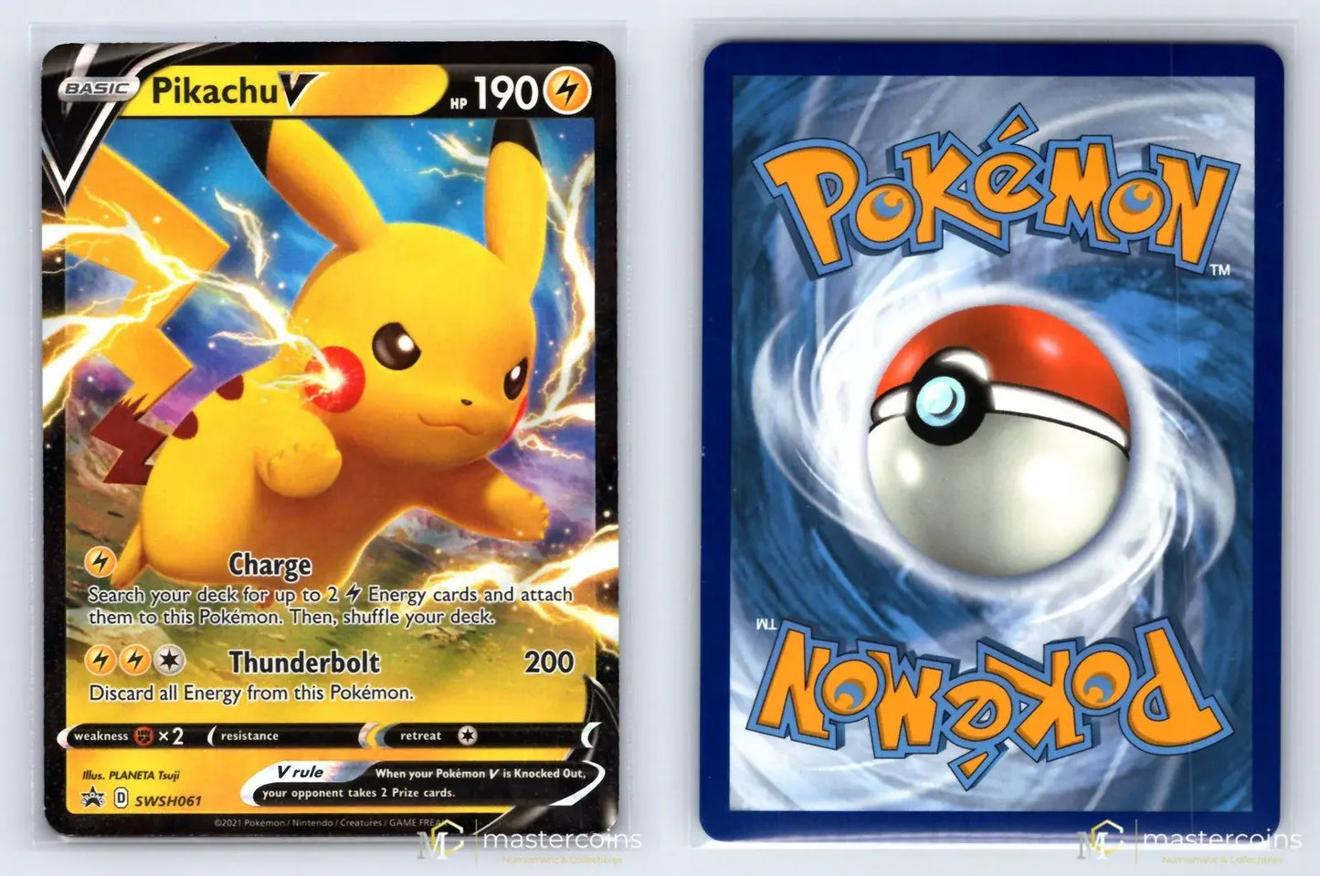 Pikachu V SWSH061 SWSH Black Star Pokemon NM - Mastercoins