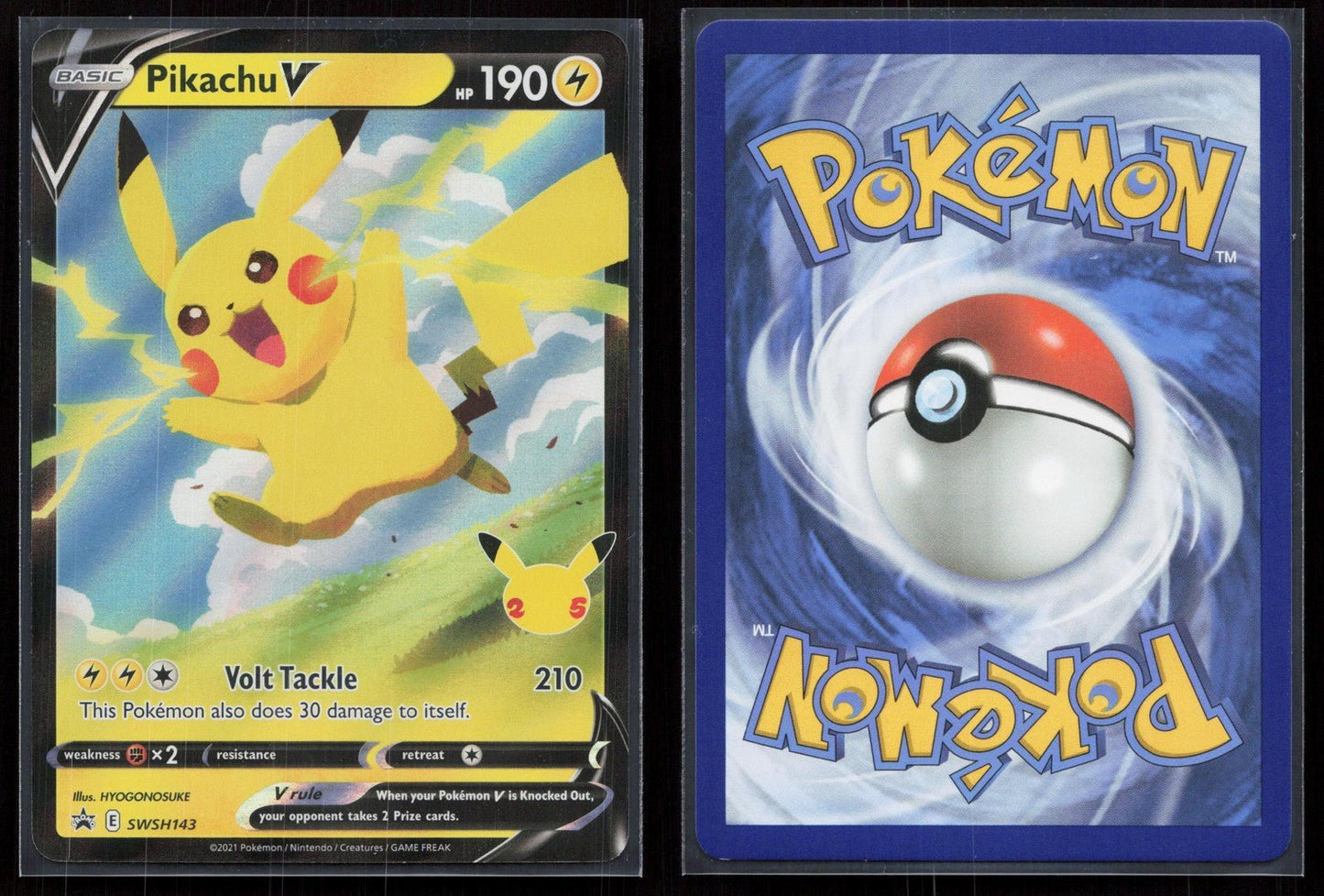 PIKACHU V SWSH143 SWORD & SHIELD PROMO NM - Mastercoins