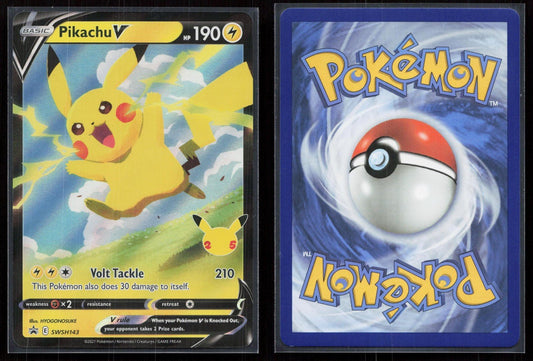 PIKACHU V SWSH143 SWORD & SHIELD PROMO NM - Mastercoins