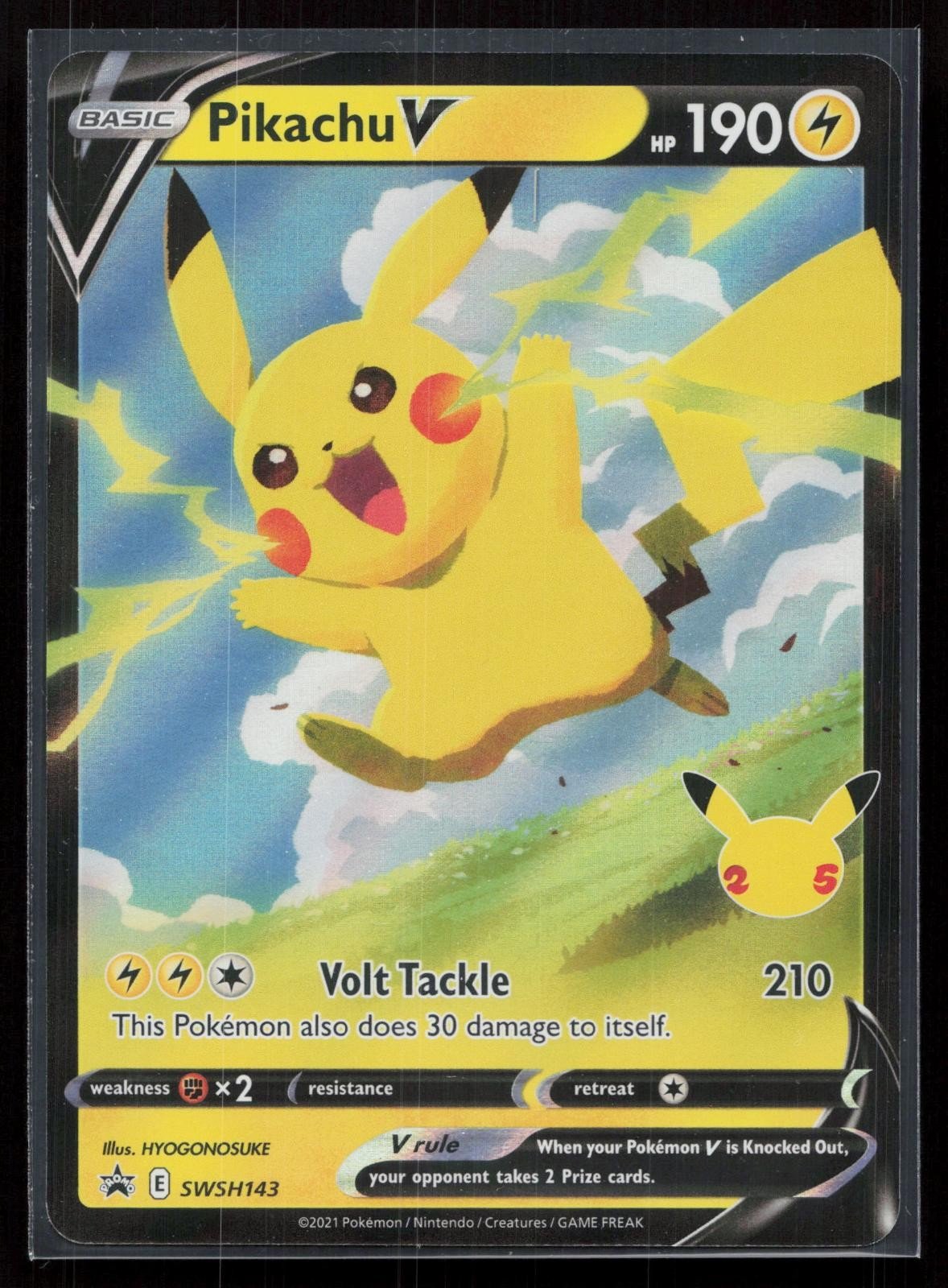 PIKACHU V SWSH143 SWORD & SHIELD PROMO NM - Mastercoins