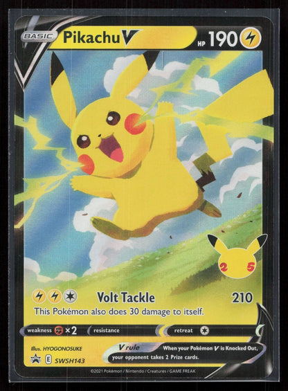 PIKACHU V SWSH143 SWORD & SHIELD PROMO NM - Mastercoins