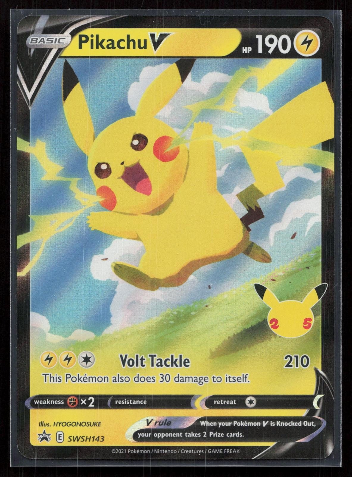 PIKACHU V SWSH143 SWORD & SHIELD PROMO NM - Mastercoins