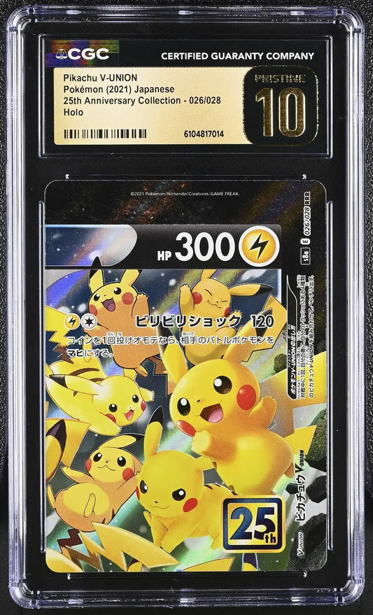 ?? Pikachu V - union 026/028 CGC 10 Pristine Holo Pokemon Japanese - Mastercoins
